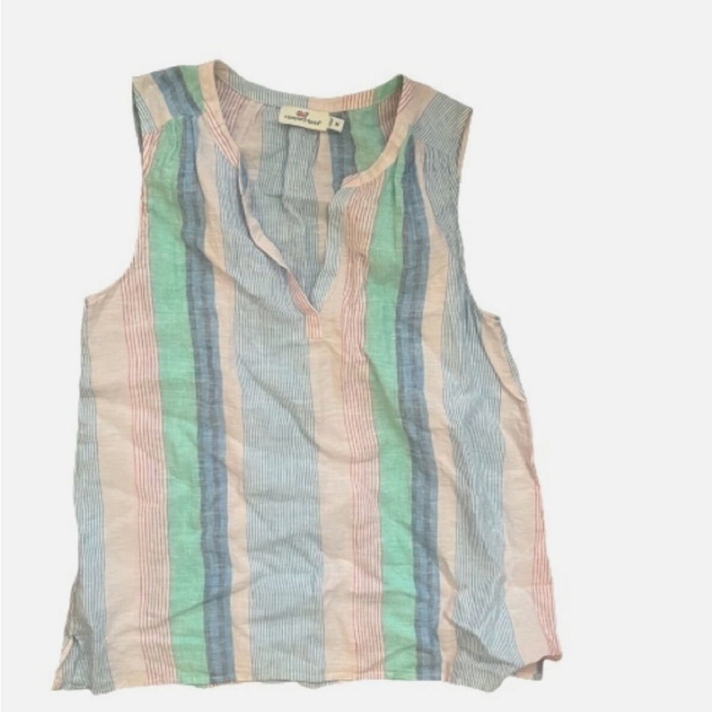 Vineyard Vines Sleeveless Multi Stripe Top